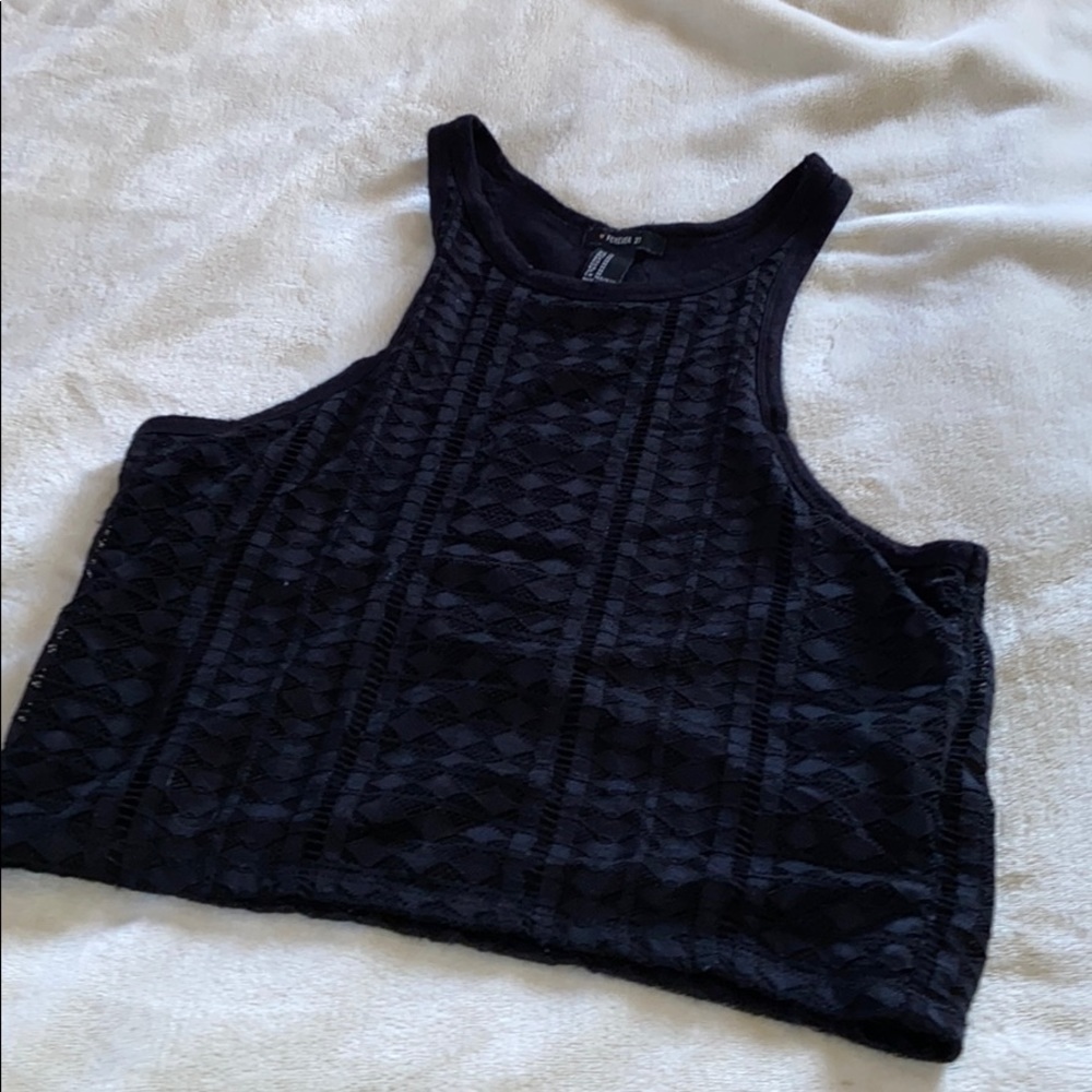 Forever 21 Cropped Lace Tank Top